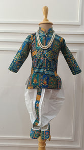 Infants FireFly   Mix  Dhoti Set - Chain and Shoes Included